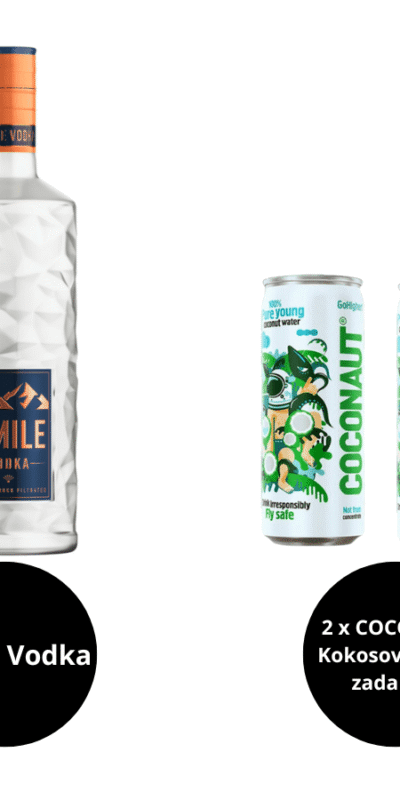 9 Mile Vodka + 2 x COCONAUT Kokosová voda-9 MILE VODKA