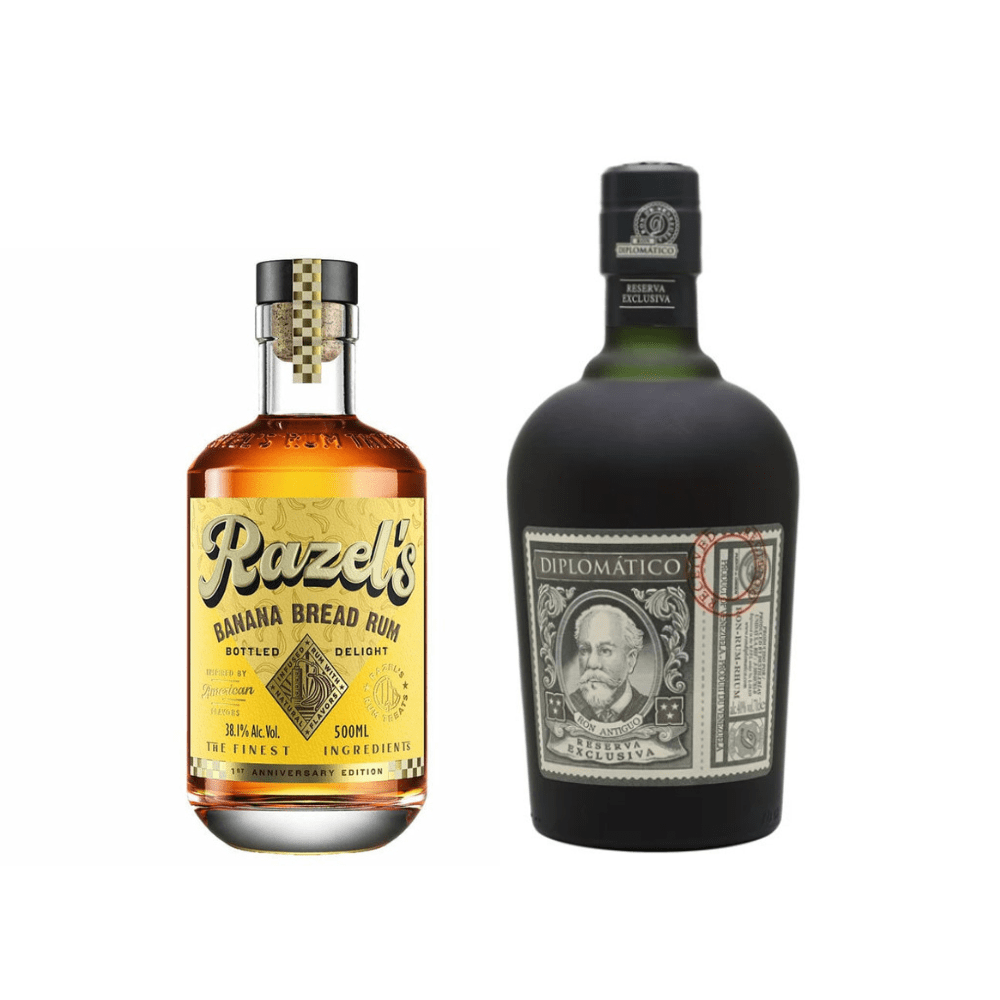 Diplomático Reserva Exclusiva 12 Y.O. + Razel’s Banana Bread Rum-RAZEL’S