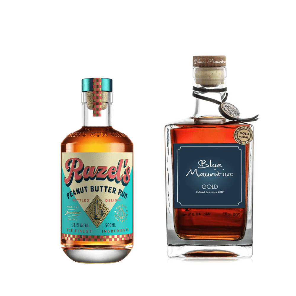 Blue Mauritius Gold Rum + Razel’s Peanut Butter Rum-RAZEL’S