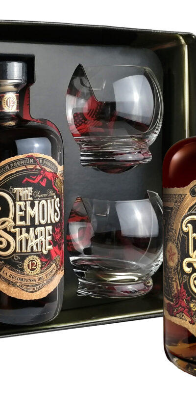 The Demon's Share Rum 12 Y.O. GLASS SET-THE DEMON'S SHARE