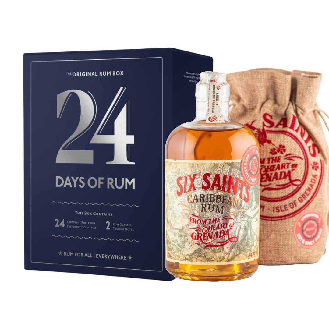 Rumový kalendár – 24 Days of Rum Blue Edition + Six Saints Hot & Spicy Finish